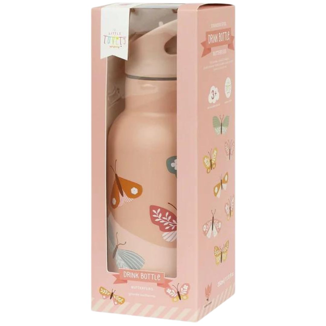 a little lovely company rvs drinkfles vlinders - 350 ml | DBSSBU57 | 3