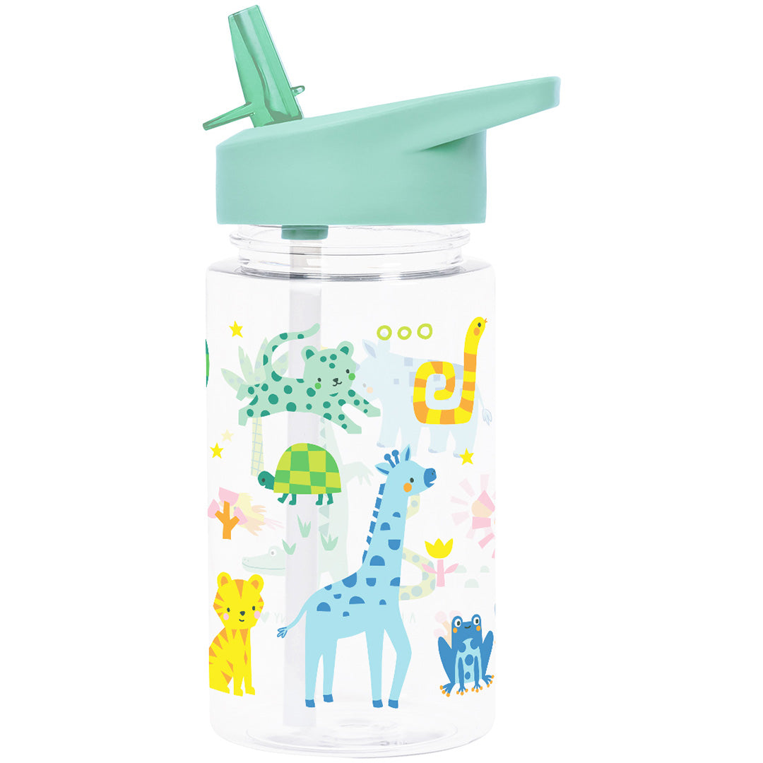 a little lovely company drinkfles met rietje - jungle - 450 ml | DBJUMI96 | 1