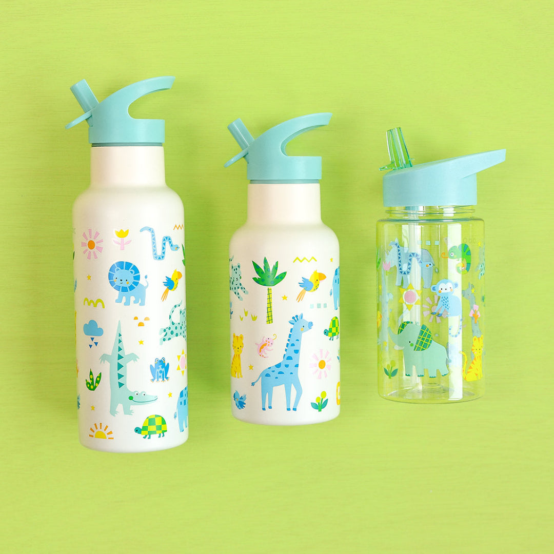 a little lovely company drinkfles met rietje - jungle - 450 ml | DBJUMI96 | 5