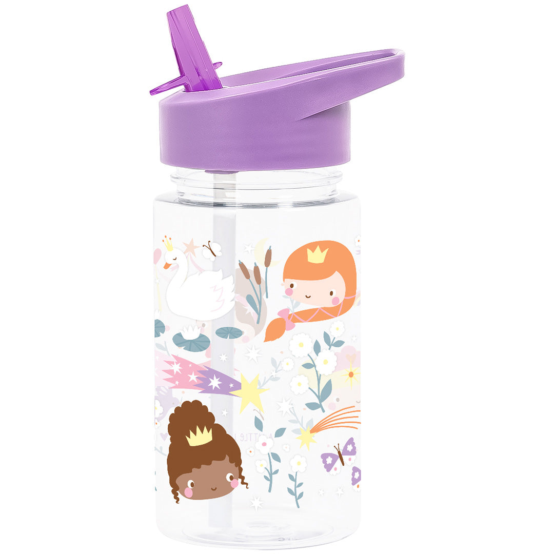 a little lovely company drinkfles met rietje - prinsessen - 450 ml | DBPRPU94 | 1