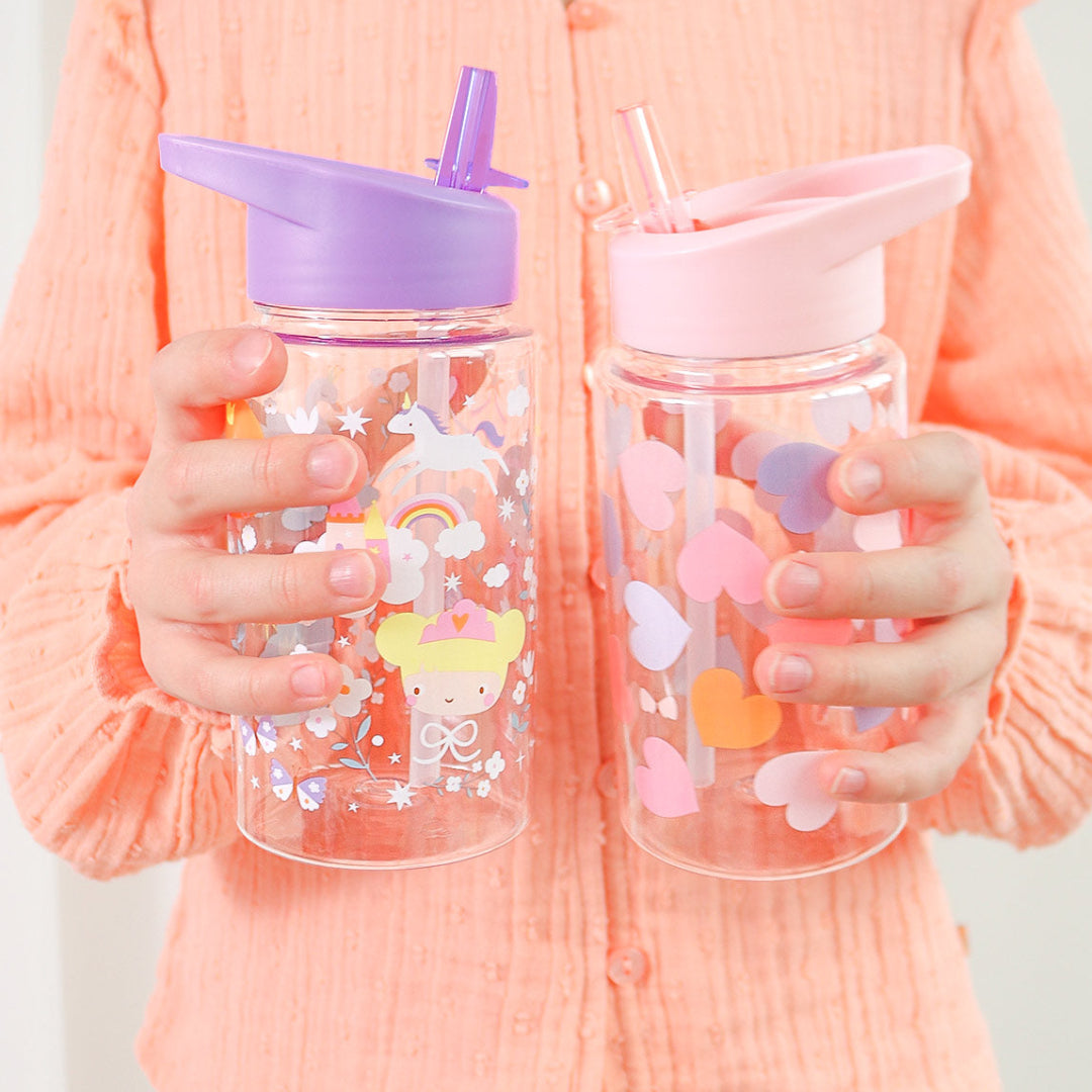 a little lovely company drinkfles met rietje - prinsessen - 450 ml | DBPRPU94 | 3