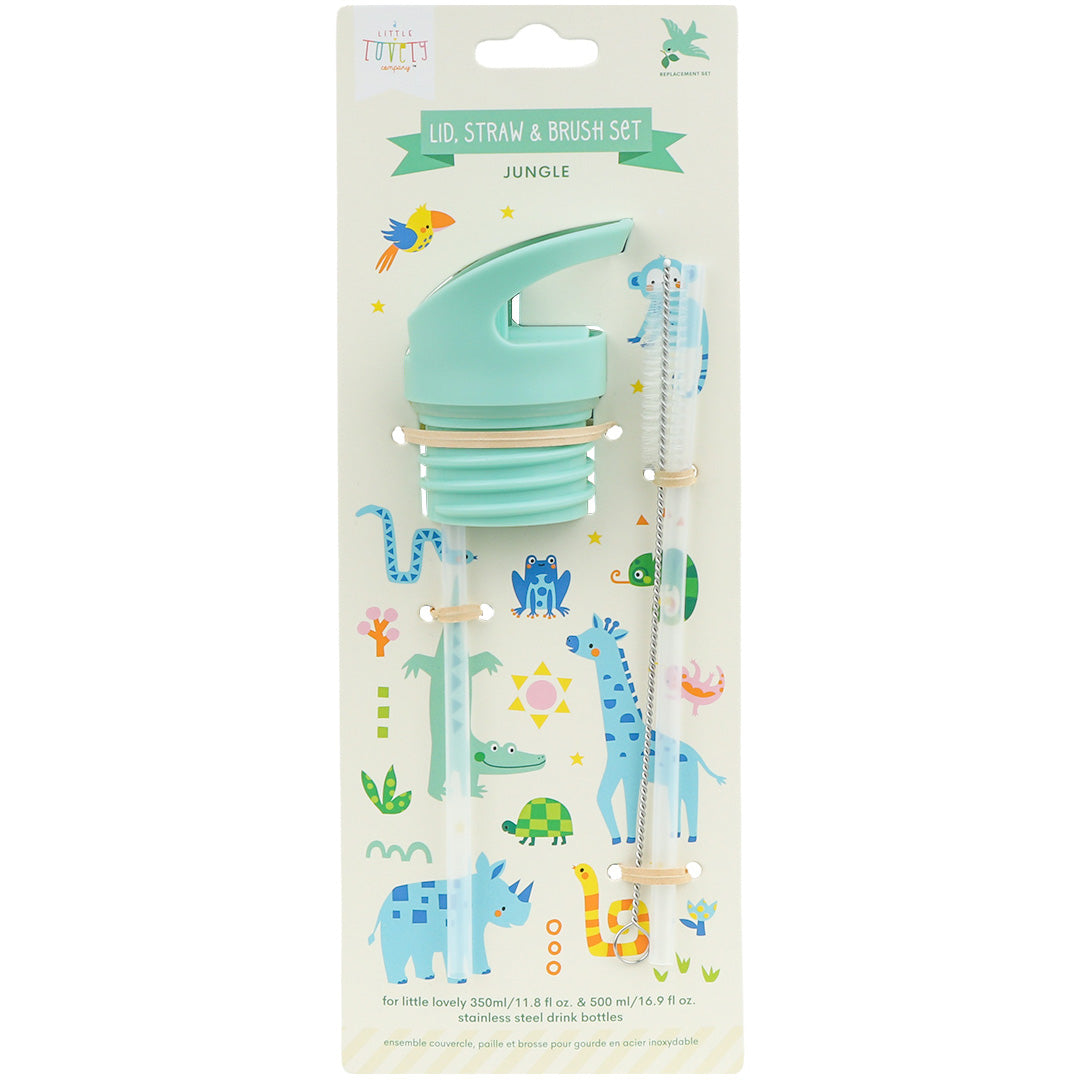 a little lovely company flessendop met rietjes en borsteltje - jungle | DBSSRE109 | 2