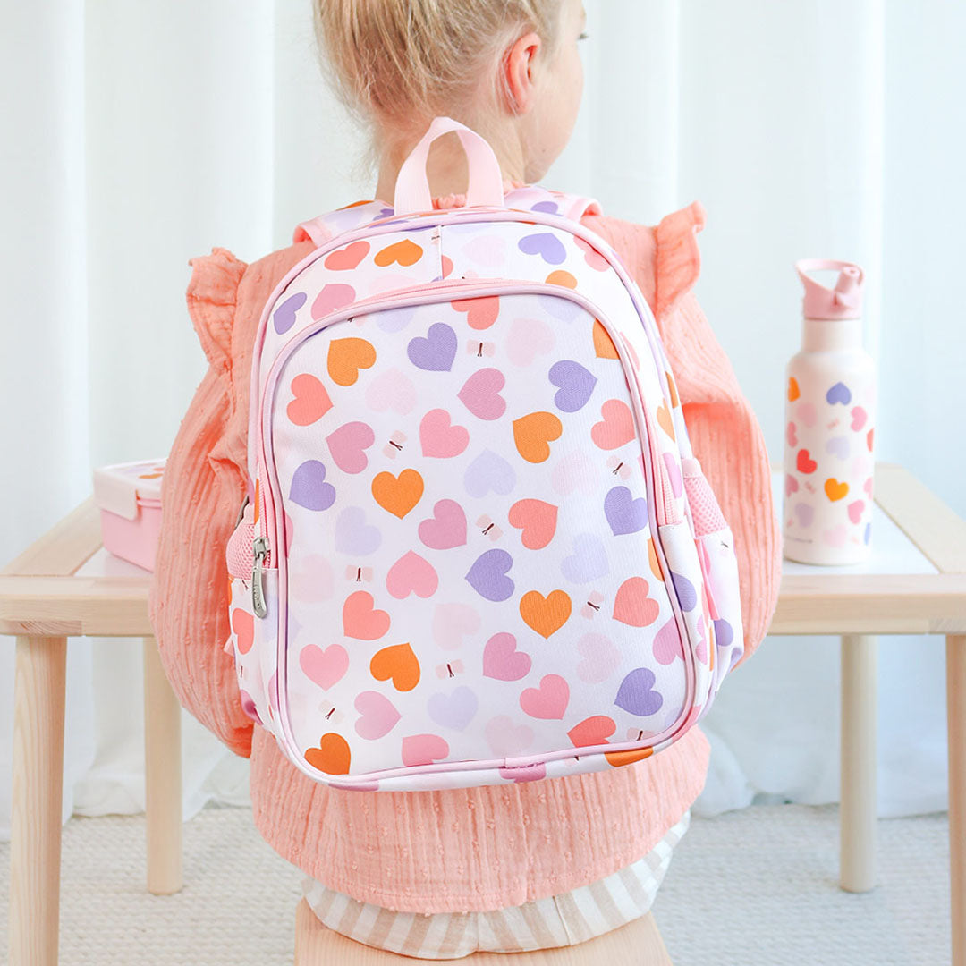 a little lovely company kinderrugzak hartjes - 32 cm | BPHEMU88 | 3