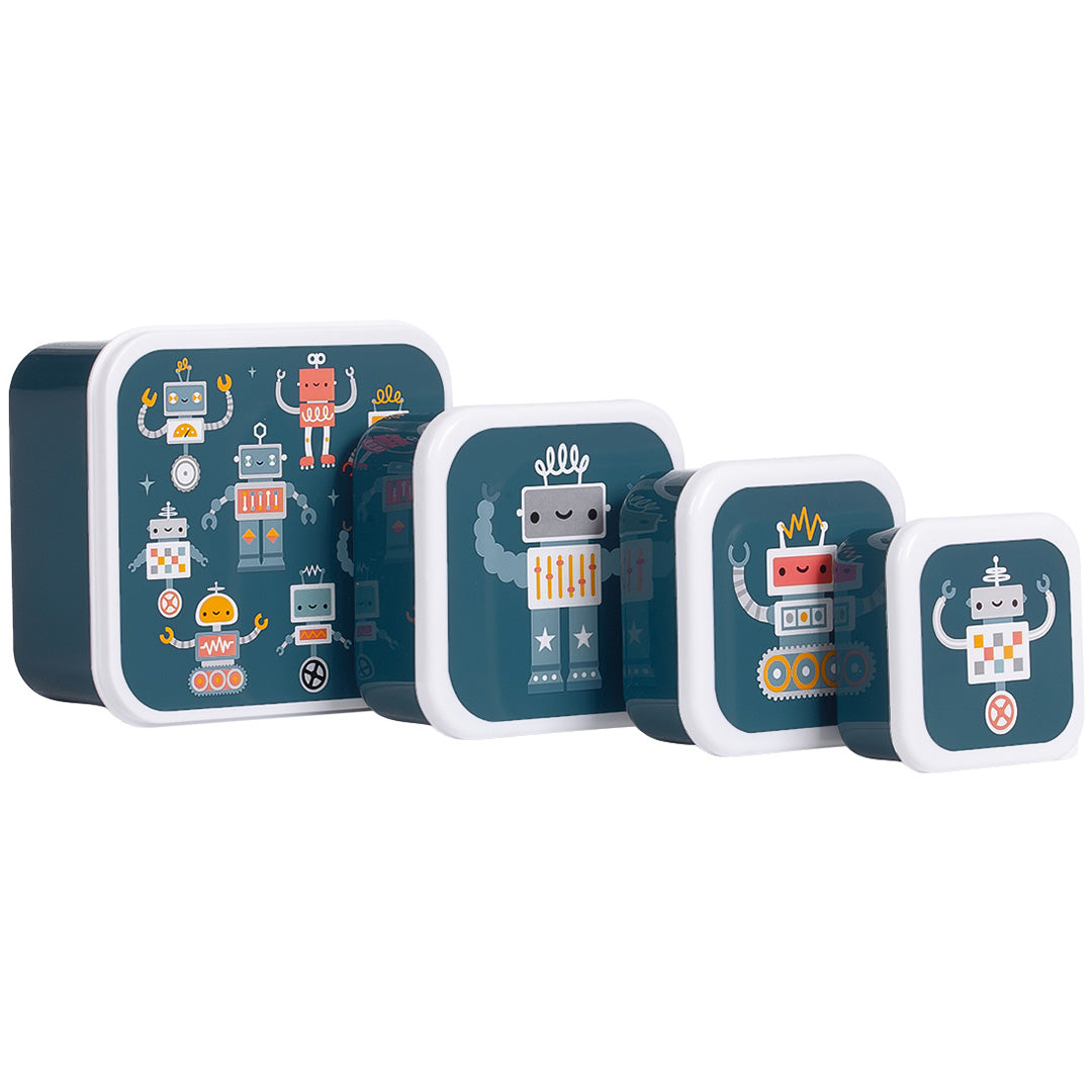 a little lovely company lunchbox set - robots - 4st | SBSERO86 | 1