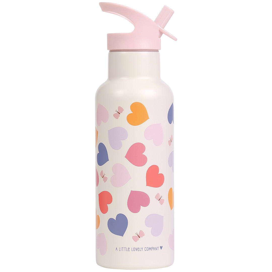 a little lovely company rvs drinkfles - hartjes - 500 ml | DBSXHE102 | 4