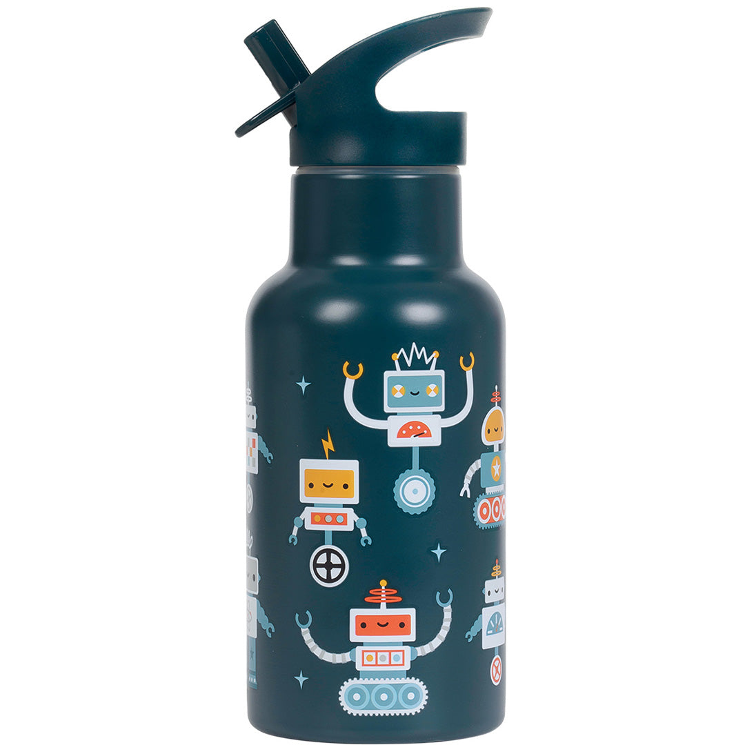 a little lovely company rvs drinkfles - robots - 350 ml | DBSSRO100 | q