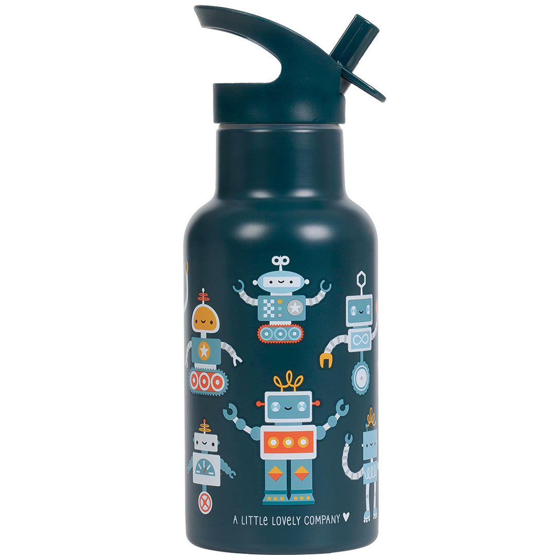 a little lovely company rvs drinkfles - robots - 350 ml | DBSSRO100 | 4