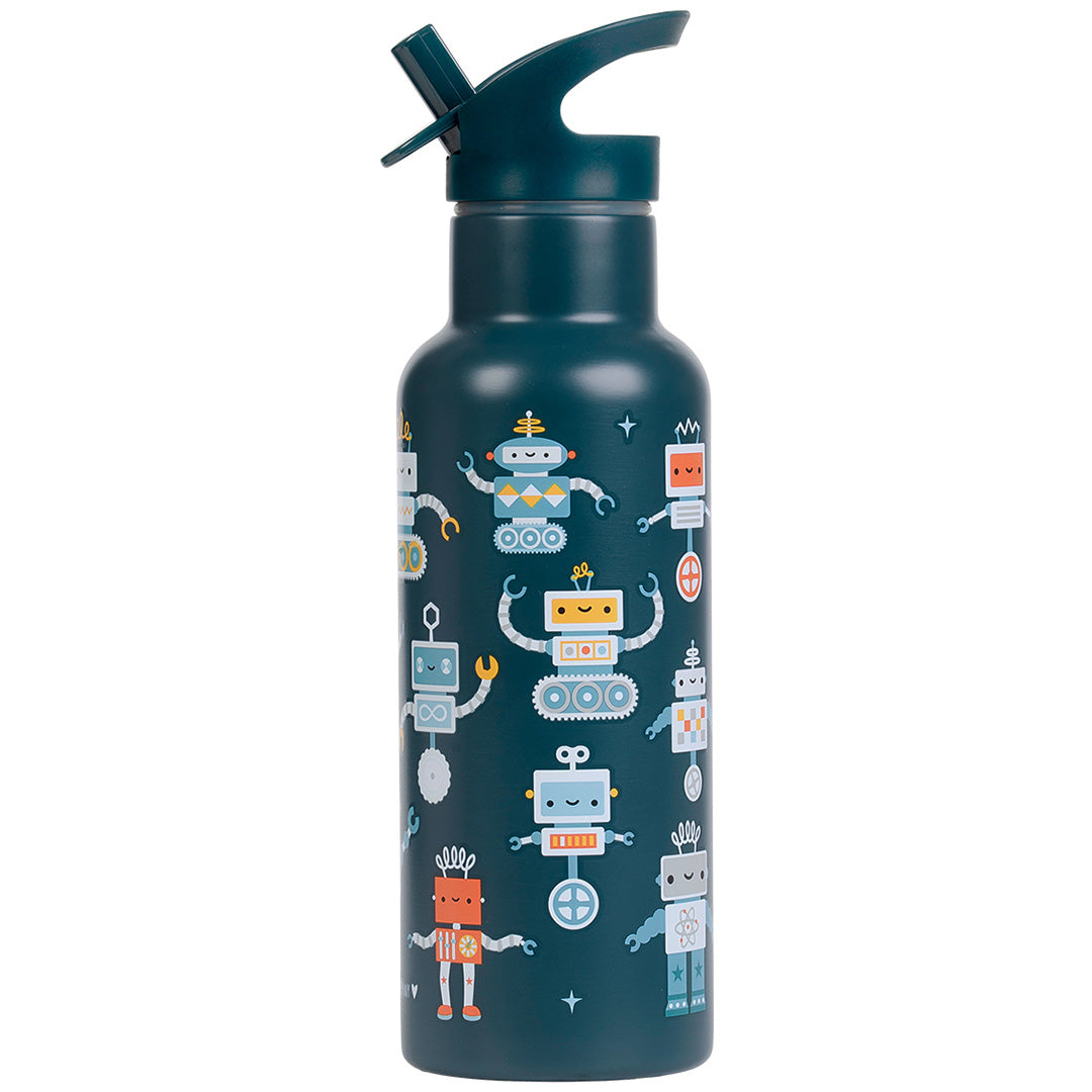 a little lovely company rvs drinkfles - robots - 500 ml | DBSXRO104 | 1
