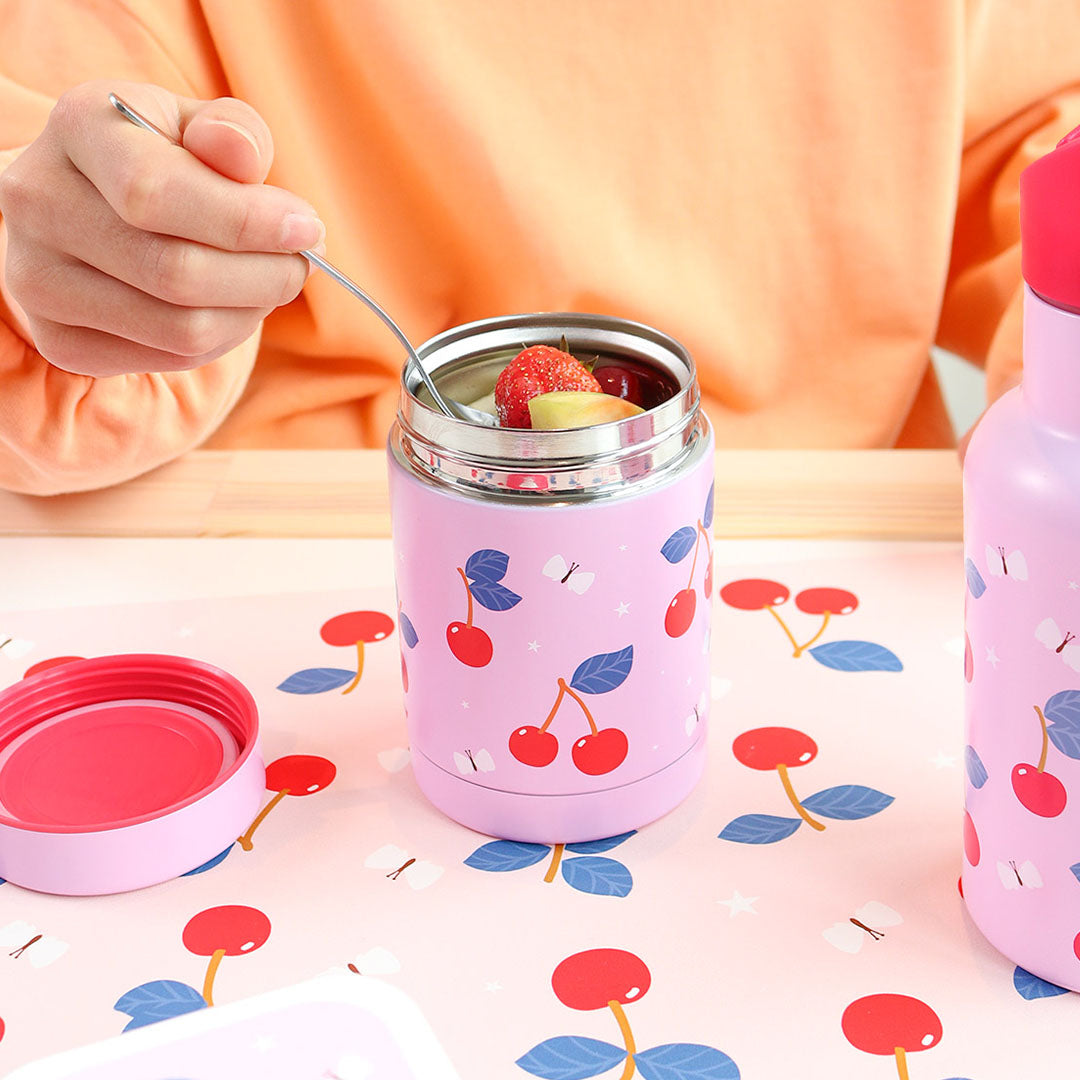 a little lovely company rvs voedselpot thermos - kersen | SSFJCH01 | 3