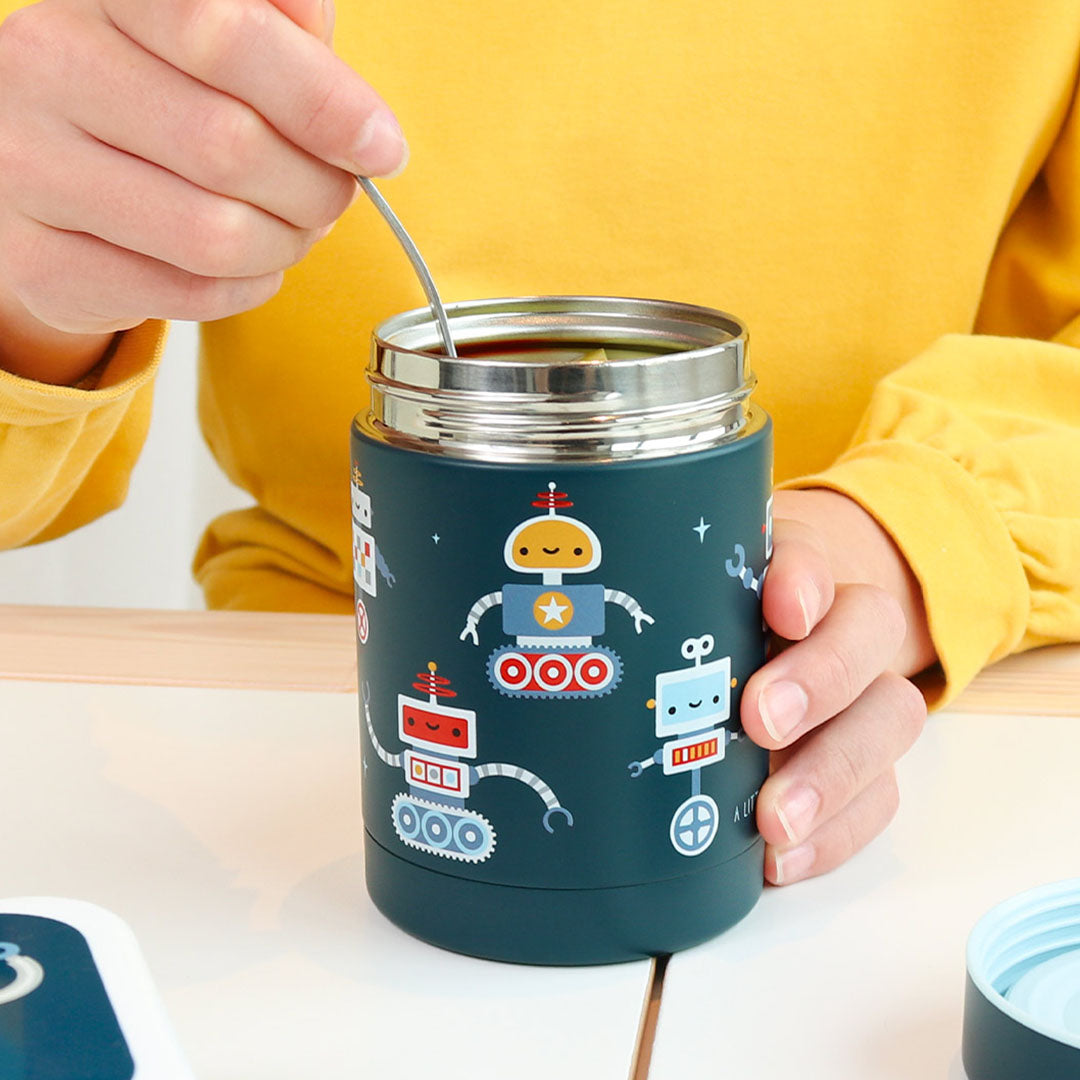 a little lovely company rvs voedselpot thermos - robots | SSFJRO07 | 2