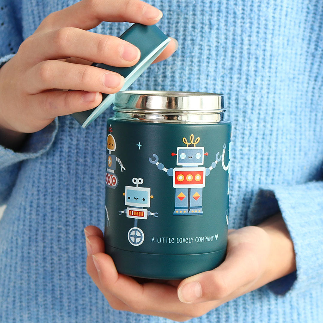 a little lovely company rvs voedselpot thermos - robots | SSFJRO07 | 3