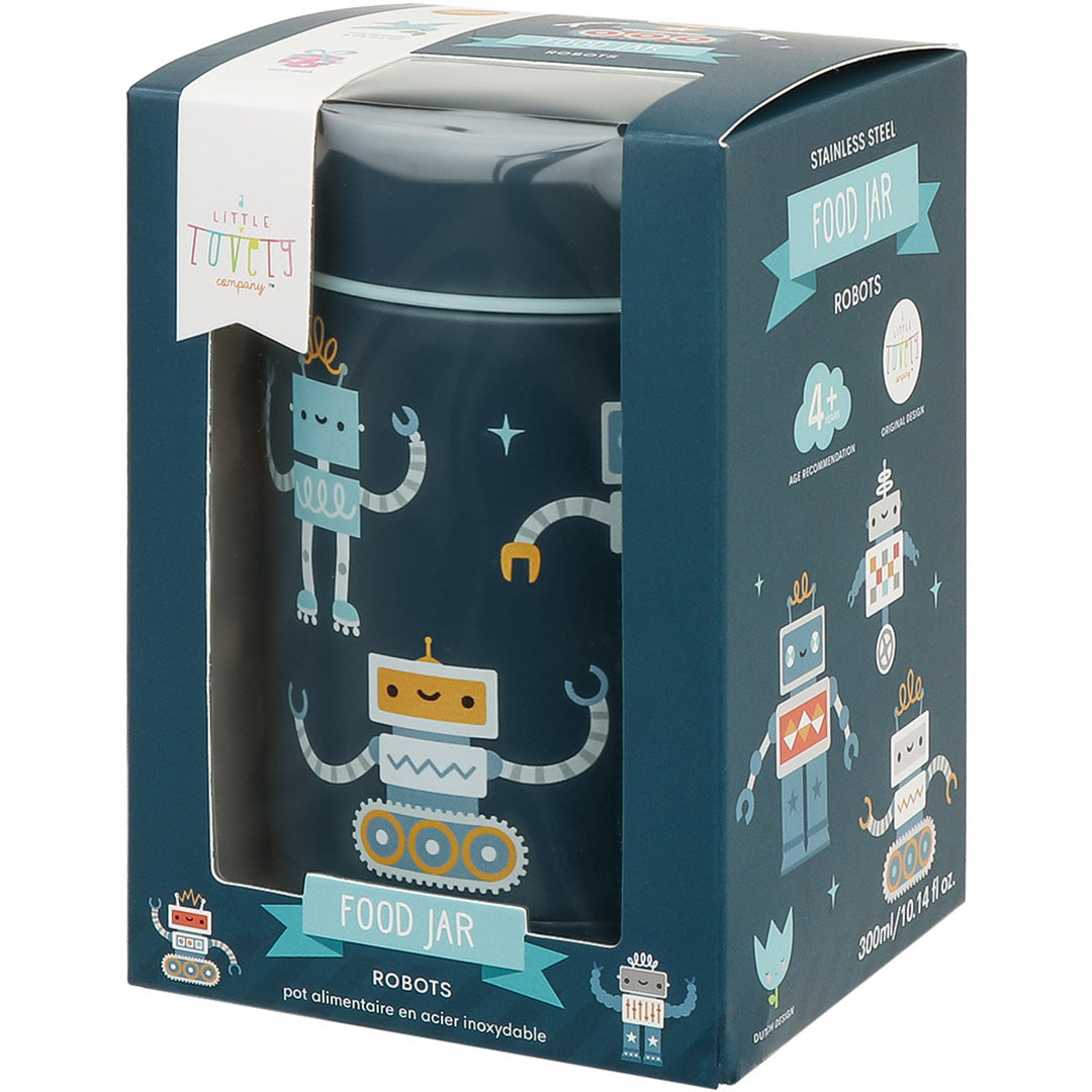 a little lovely company rvs voedselpot thermos - robots | SSFJRO07 | 5