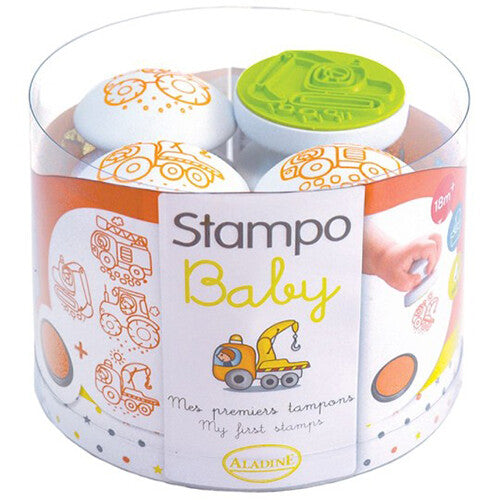 aladine stempels baby - voertuigen - 4st  | 03808 | 0