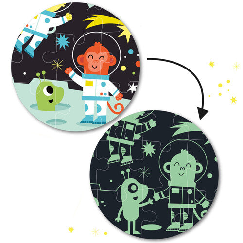 apli kids puzzel glow in the dark + poster - ruimte - 60st | 32018813 | 2
