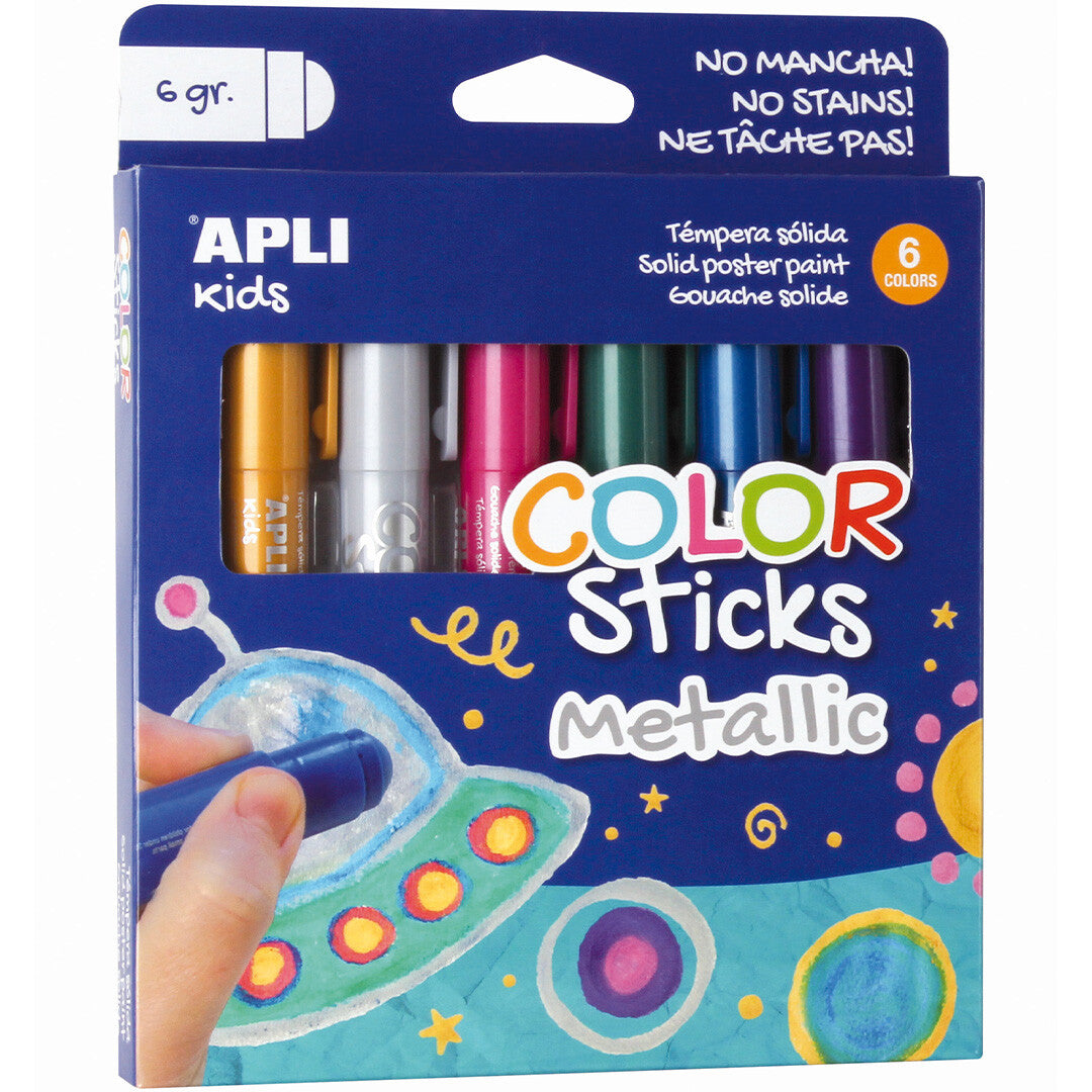 apli kids verfstiften metallic - 6st | 32014405 | 0