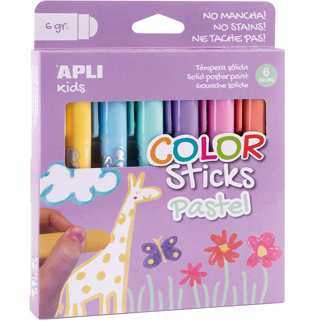 apli kids verfstiften pastel - 6st | 32018881 | 0
