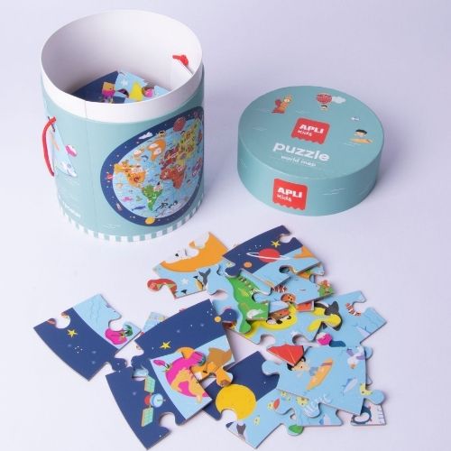 apli kids vloerpuzzel wereld - 48st | 32018201 | 1