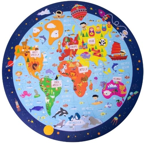 apli kids vloerpuzzel wereld - 48st | 32018201 | 2