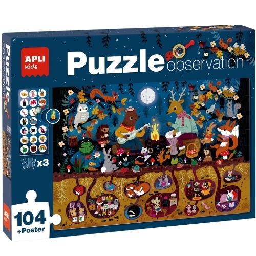 apli kids zoekpuzzel bosdieren - 104st | 32018507 | 0