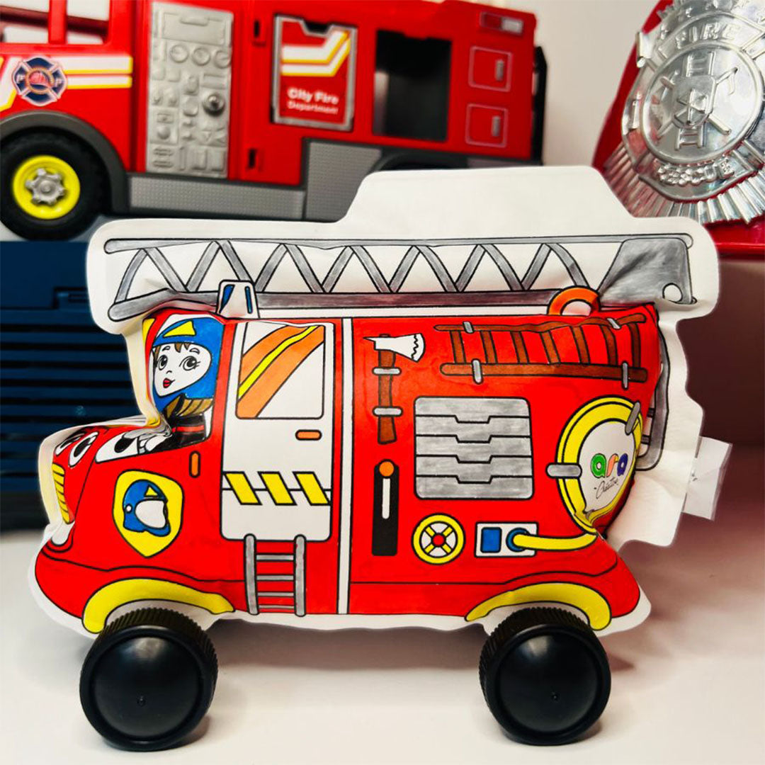 ara créative opblaasbare kleurplaat brandweer en politie | P5307 | 5