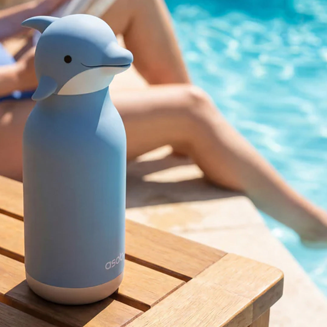 asobu rvs drinkfles bestie - dolfijn - 460 ml | SBV44-DOLPHIN | 2