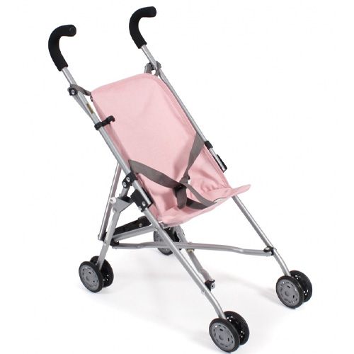bayer chic poppenbuggy roma - lichtgrijs & roze | BC60115 | 0