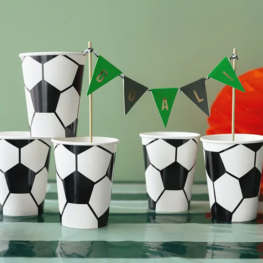 partydeco bekers voetbal - 6st | KPP72-EU1 | 2