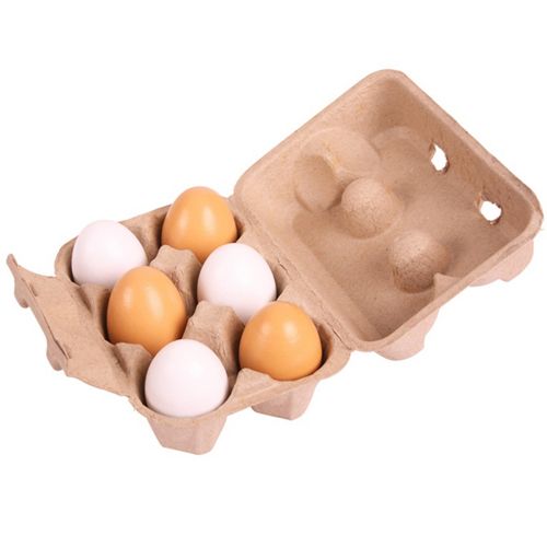 bigjigs eierdoosje met houten eieren | BJ711 | 0