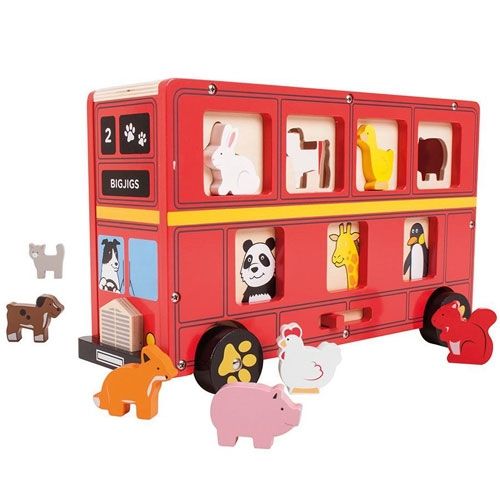 bigjigs rode vormenbus | BJ692 | 0