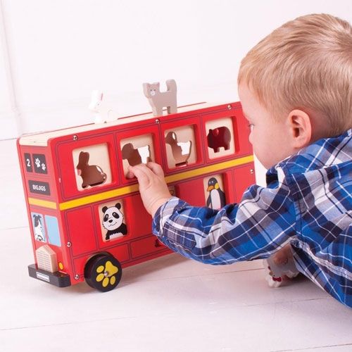 bigjigs rode vormenbus | BJ692 | 3