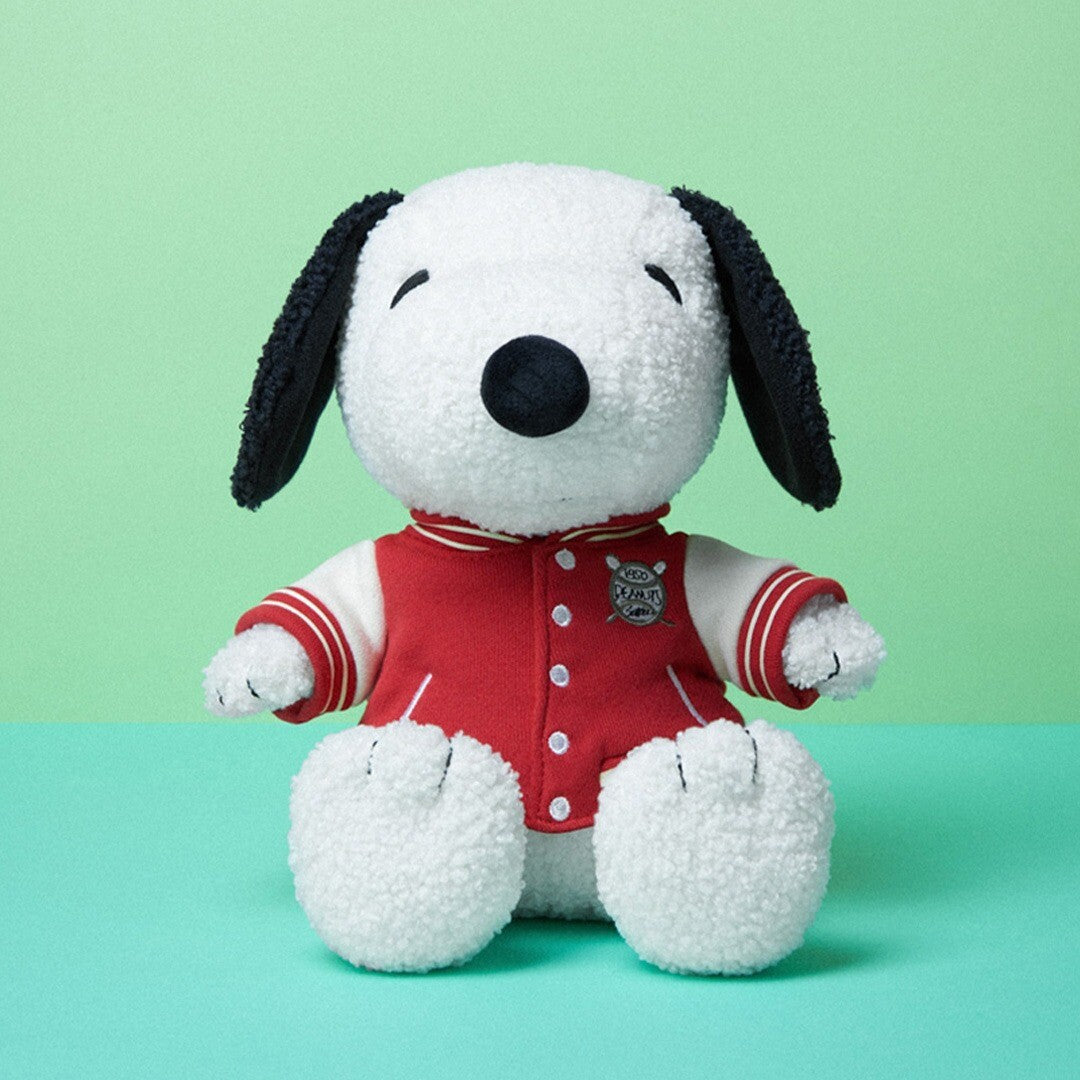 bon ton toys knuffelhond snoopy met sportjas - 25 cm  | 33.177.009 | 1