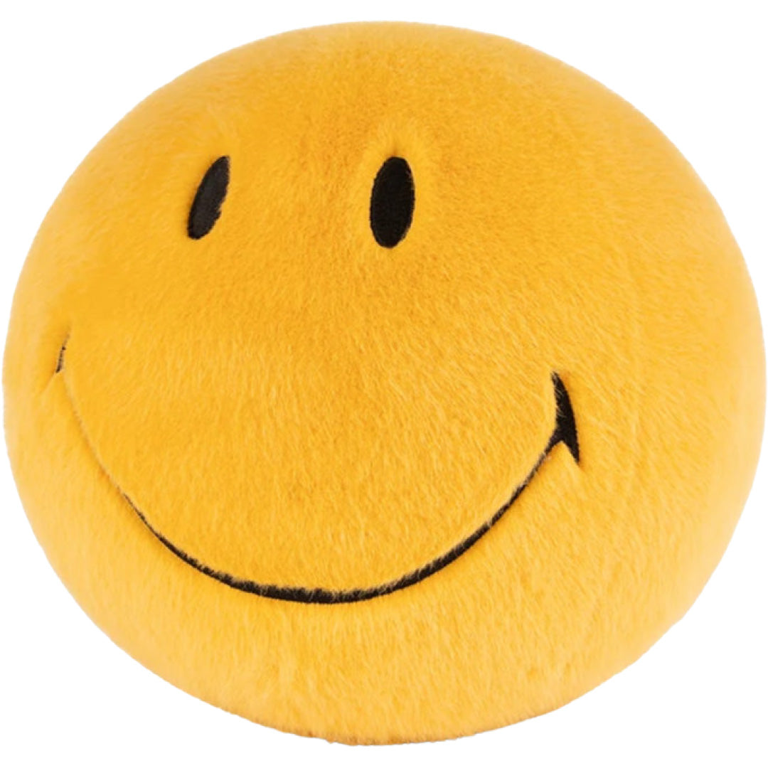 bon ton toys knuffelbal smiley eco fuzzy - geel - Ø23 cm | 35.323.200 |  3