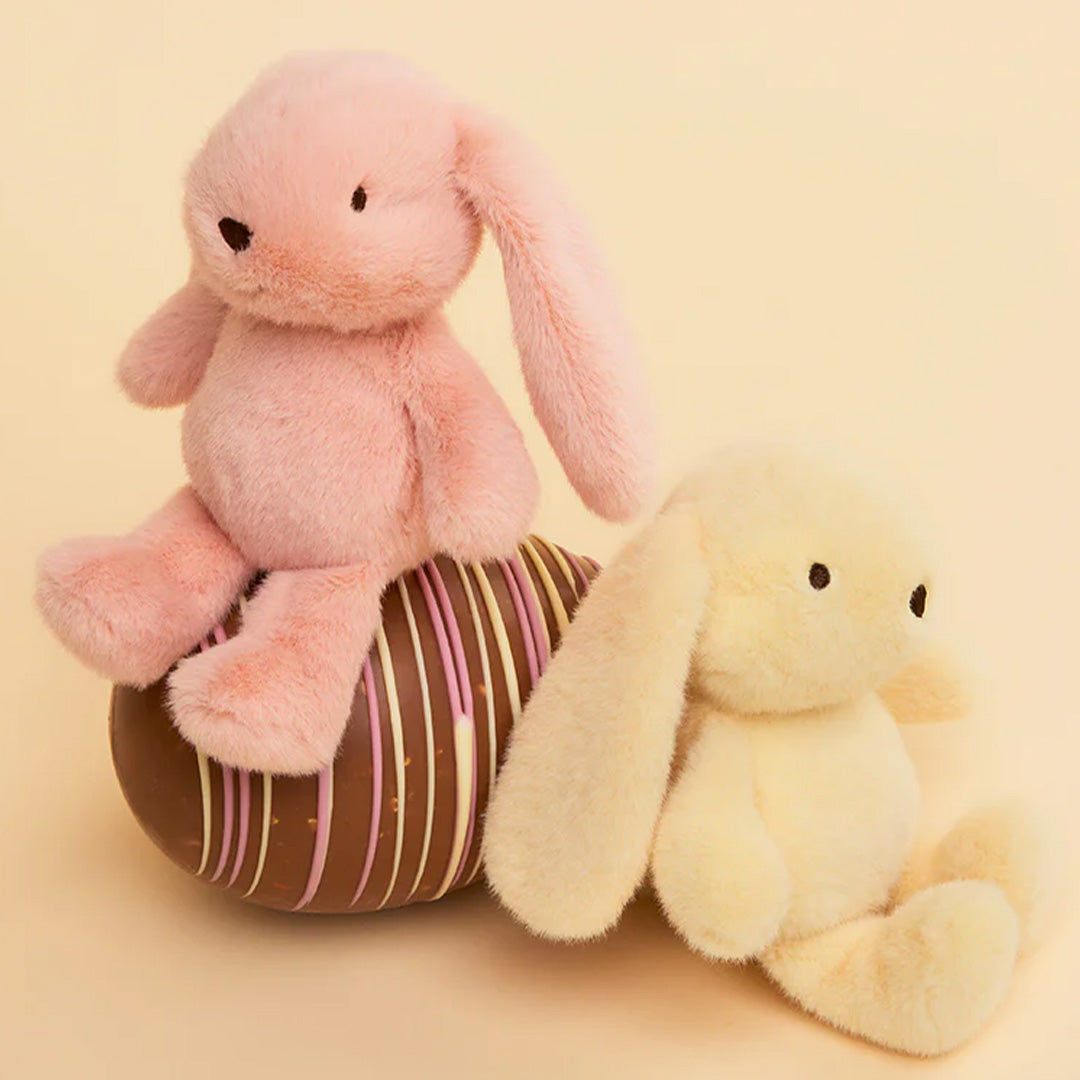 bon ton toys knuffelkonijn bubbles bunny eco - roze - 18 cm | 10.002.110 | 2