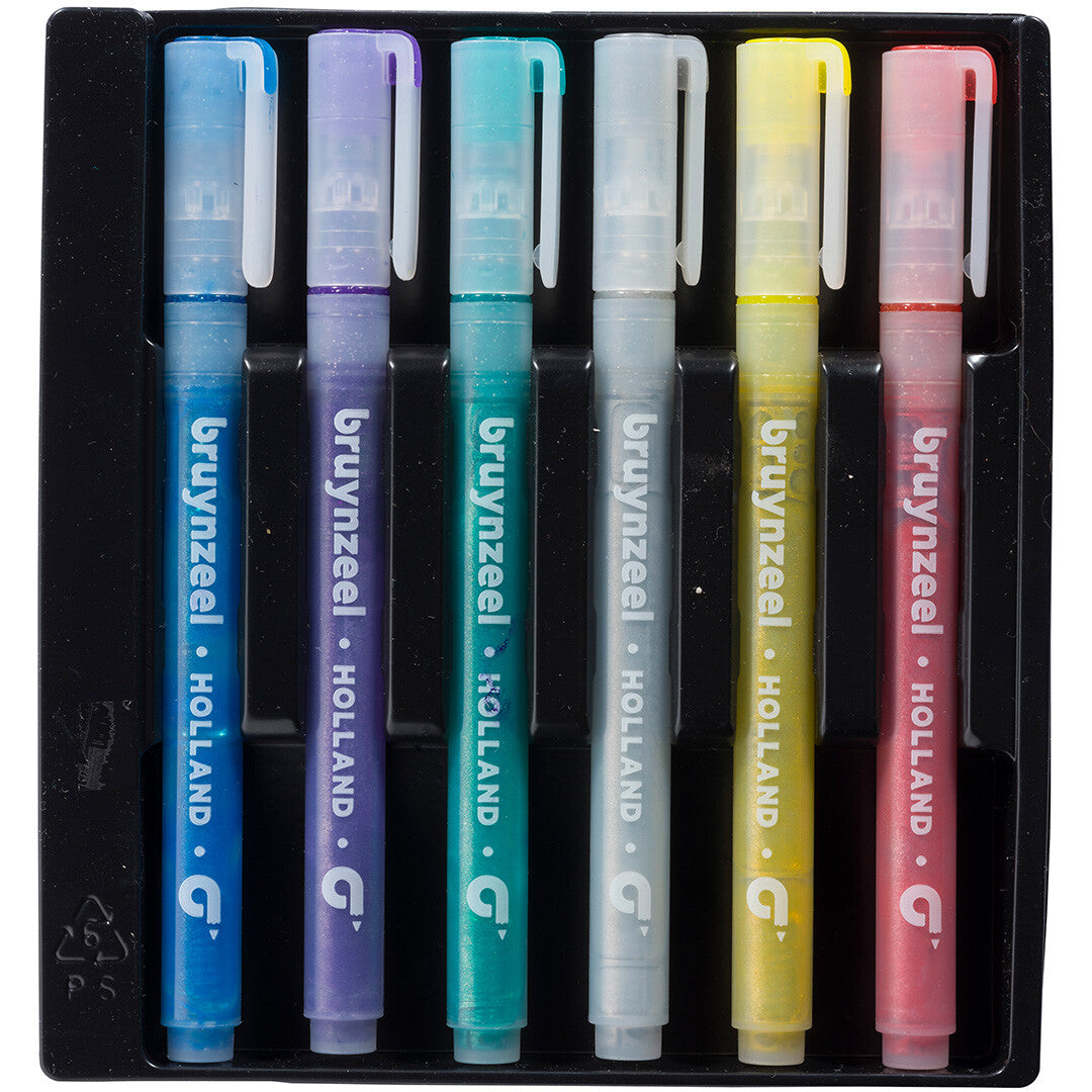 bruynzeel kids glitter viltstiften - 6st | 60126006 | 0