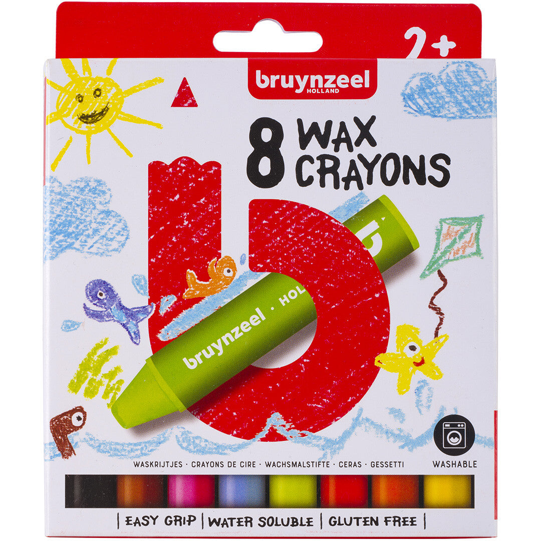 bruynzeel kids waskrijt - 8st | 60131008 | 0