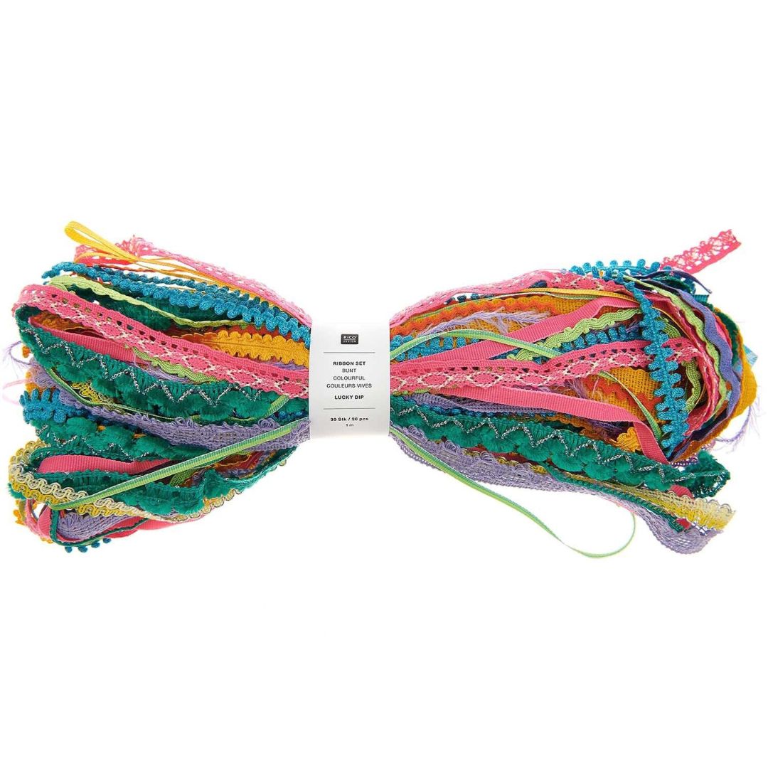 bundel linten - lucky dip colorful - 30st | 500311 | 0