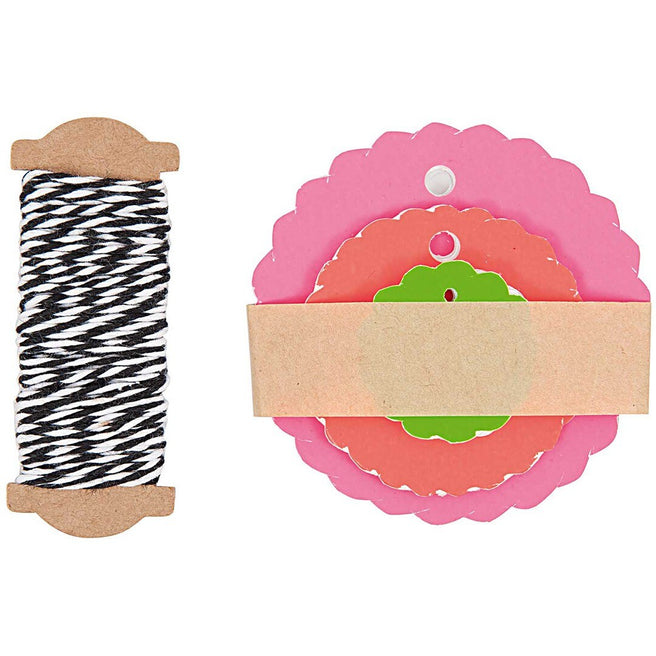 cadeaulabels rozet - neon mix - 30st | 08792.78.05 | 0