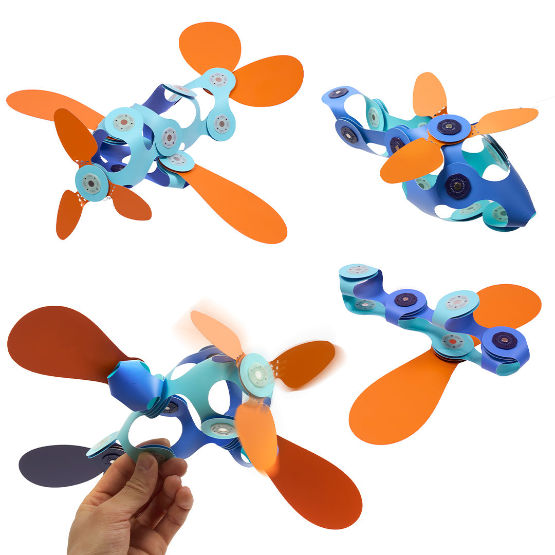 clixo magnetische bouwset airplane - 15-delig | CL-PLAN-RB-1 | 2