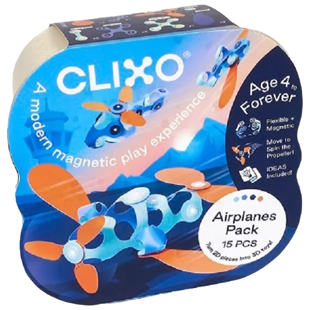 clixo magnetische bouwset airplane - 15-delig | CL-PLAN-RB-1 | 4