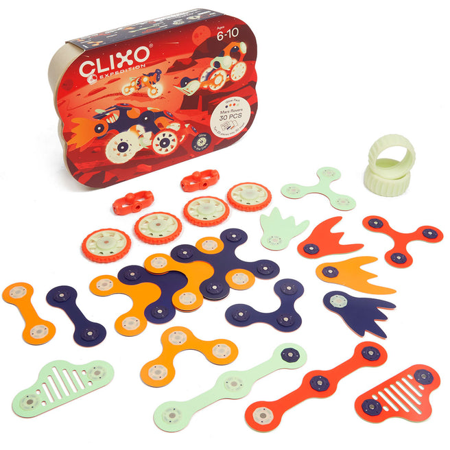 clixo jeu de construction magnétique mars rover - 30 pièces