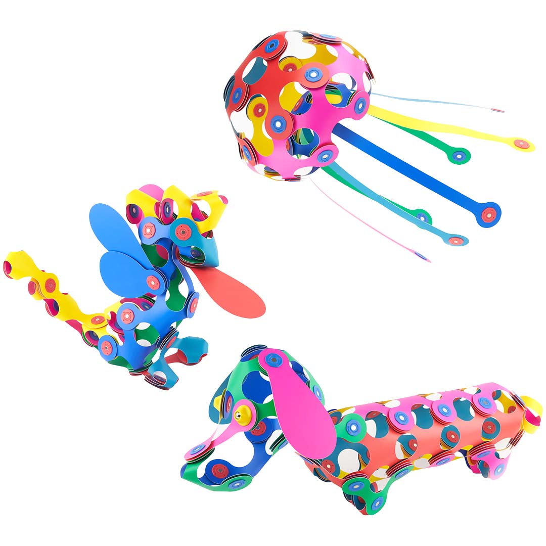 clixo magnetische bouwset super rainbow - 60-delig | CL-SRBW-RB-1 | 4