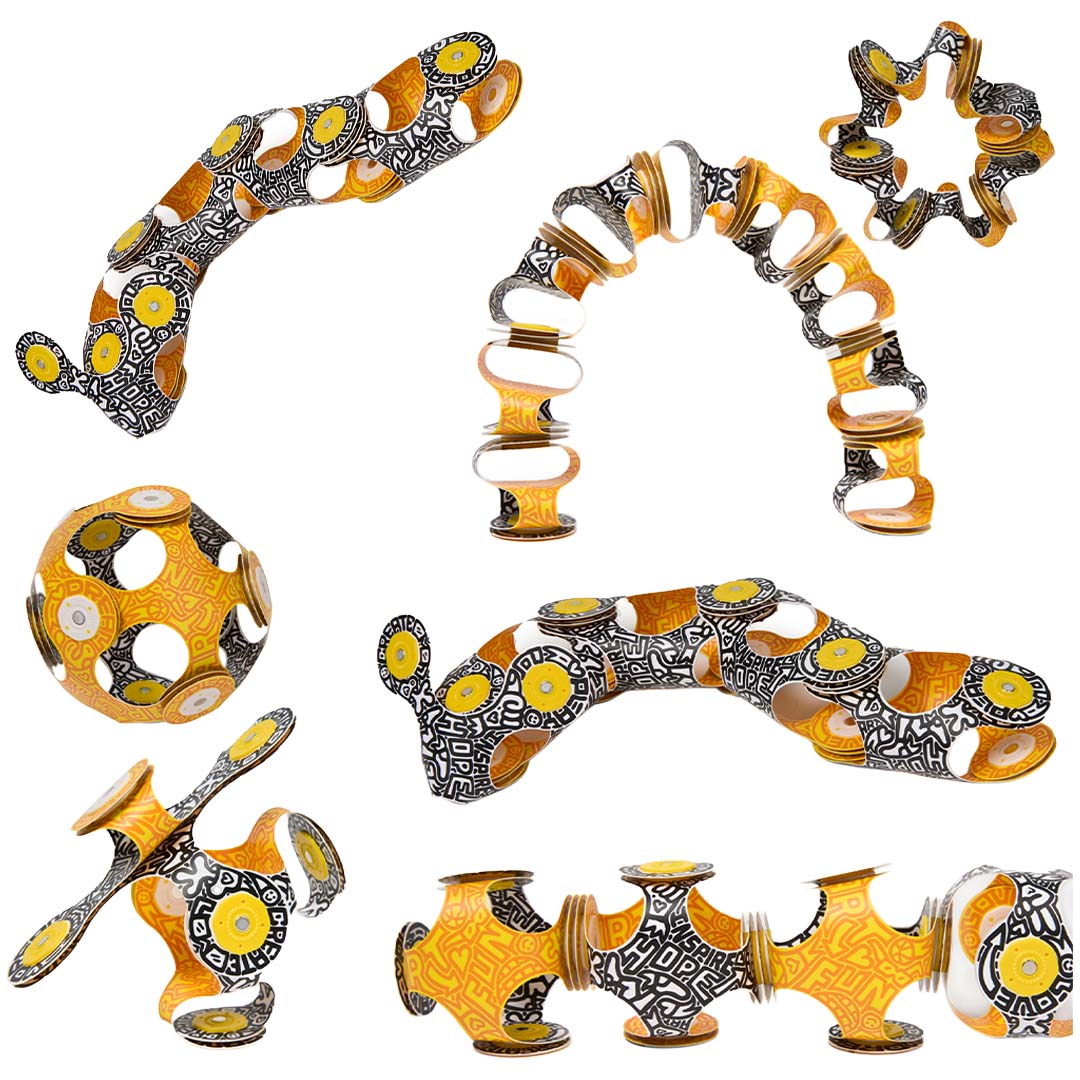 clixo magnetische bouwset tiny & mighty - artist edition - 9-delig | CL-MITY-TM-6 | 2