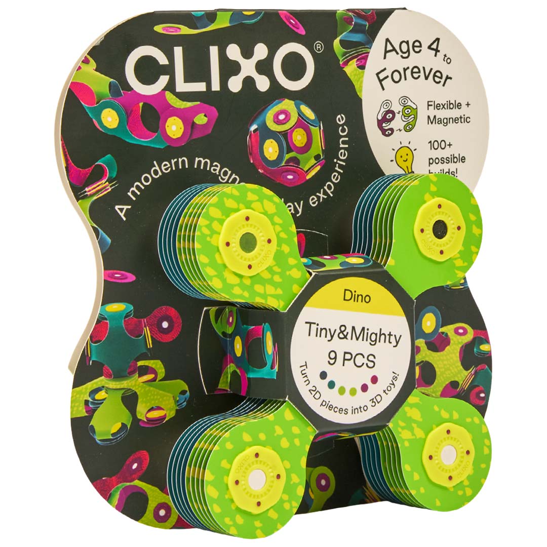 clixo magnetische bouwset tiny & mighty - dino - 9-delig | CL-MITY-DN-7 | 2