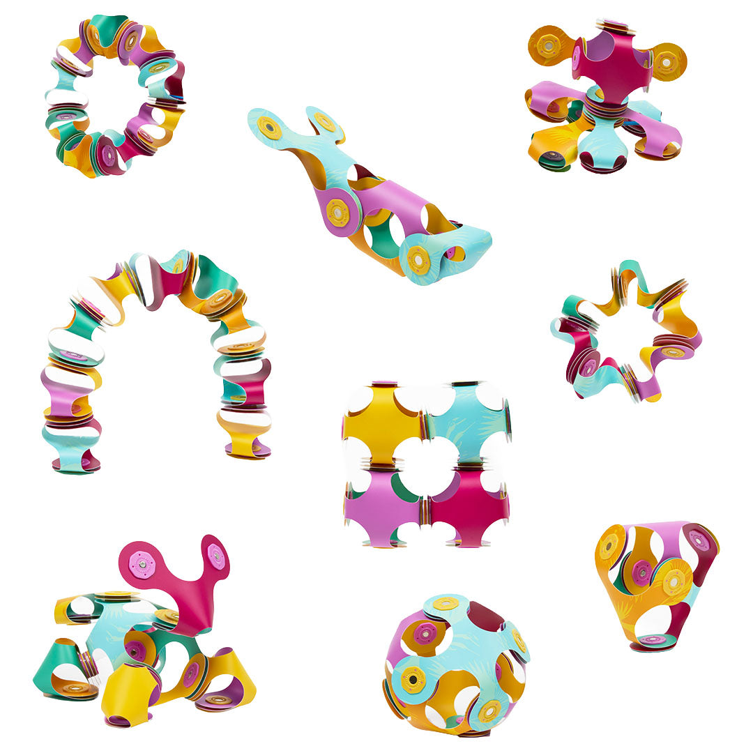 clixo magnetische bouwset tiny & mighty - jungle - 9-delig | CL-MITY-BD-4 | 2