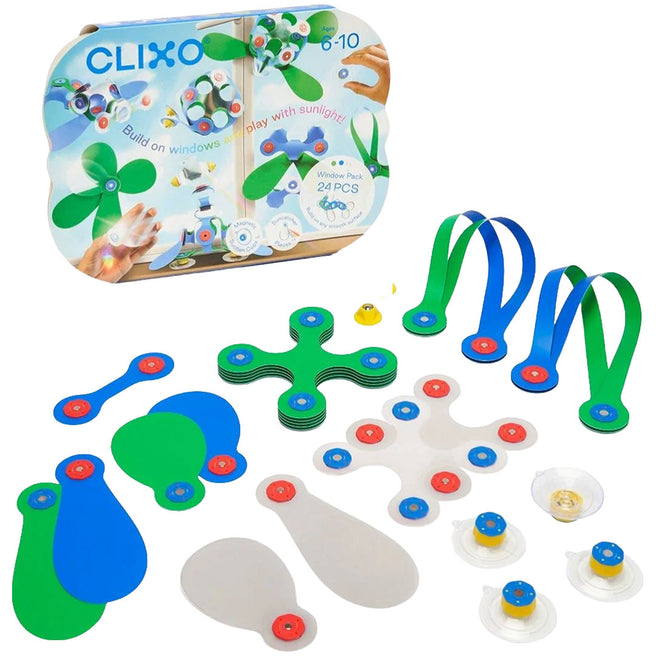 clixo magnetische bouwset voor op het raam - window - 24-delig | CL-WNDW-FT-1 | 