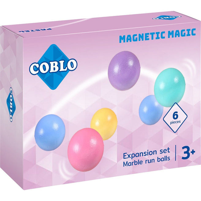 coblo knikkerbaanballen pastel - 6st | COBLO6-P | 0