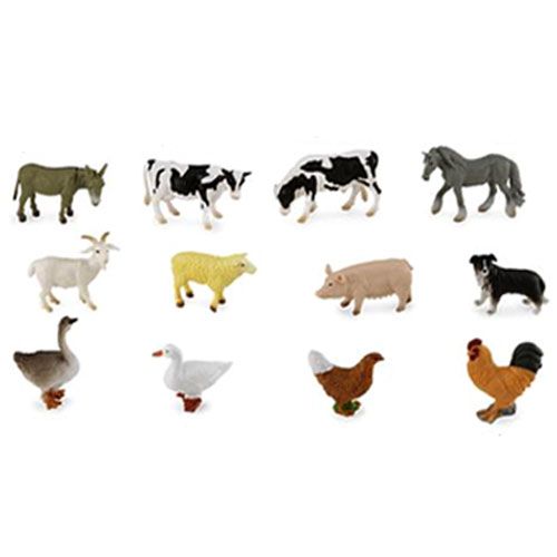 collecta mini boerderijdieren 3-6 cm (12st) | 3389111 | 0