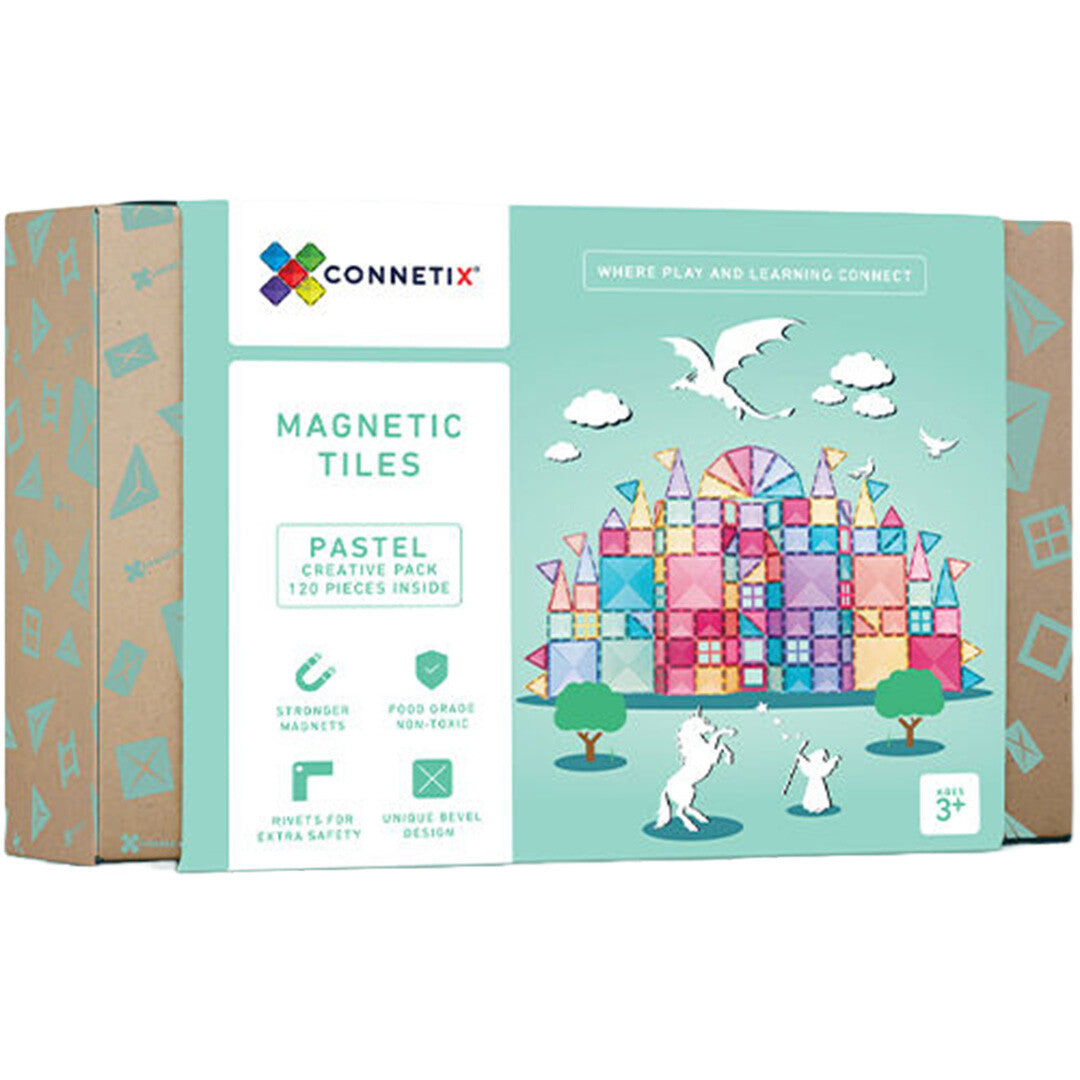 connetix magnetische tegels creative - pastel - 120st  | CON-EU-P120 | 0
