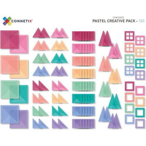 connetix magnetische tegels creative - pastel - 120st  | CON-EU-P120 | 7