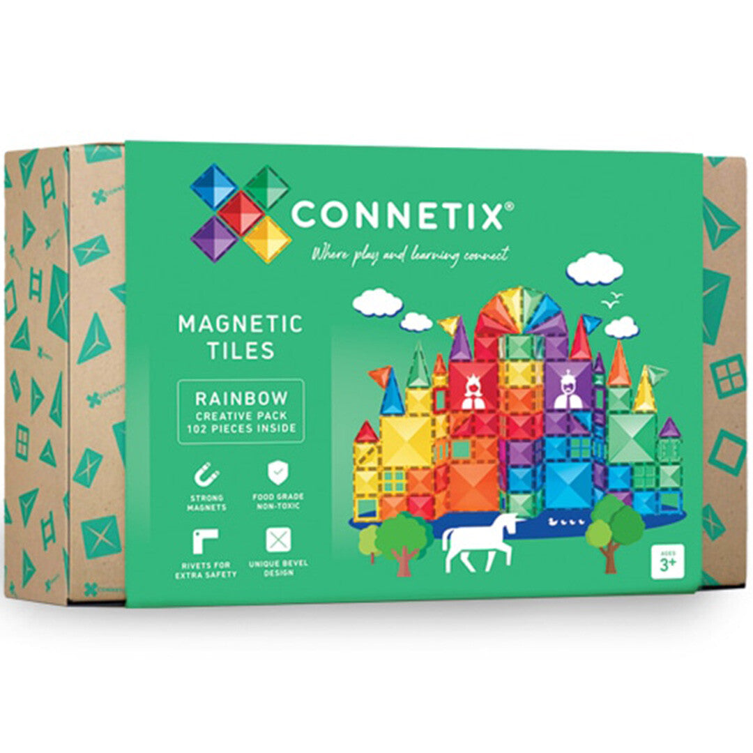 connetix magnetische tegels creative - rainbow - 102st  | CON-EU-102 | 0